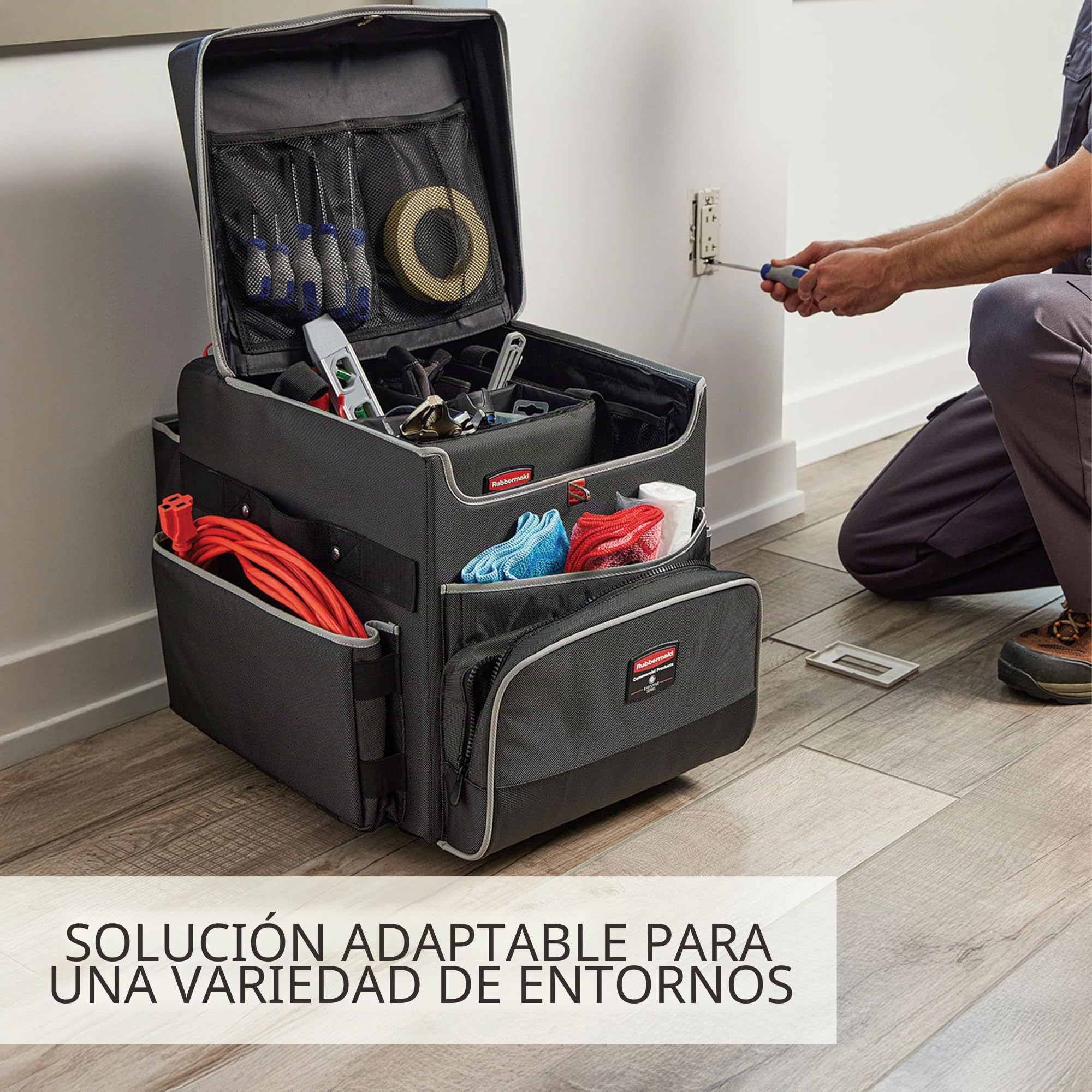 Rubbermaid 1902465 Carro de Limpieza Rápida Executive GRANDE, 66.8 cm x 55.1 cm x 42.2 cm