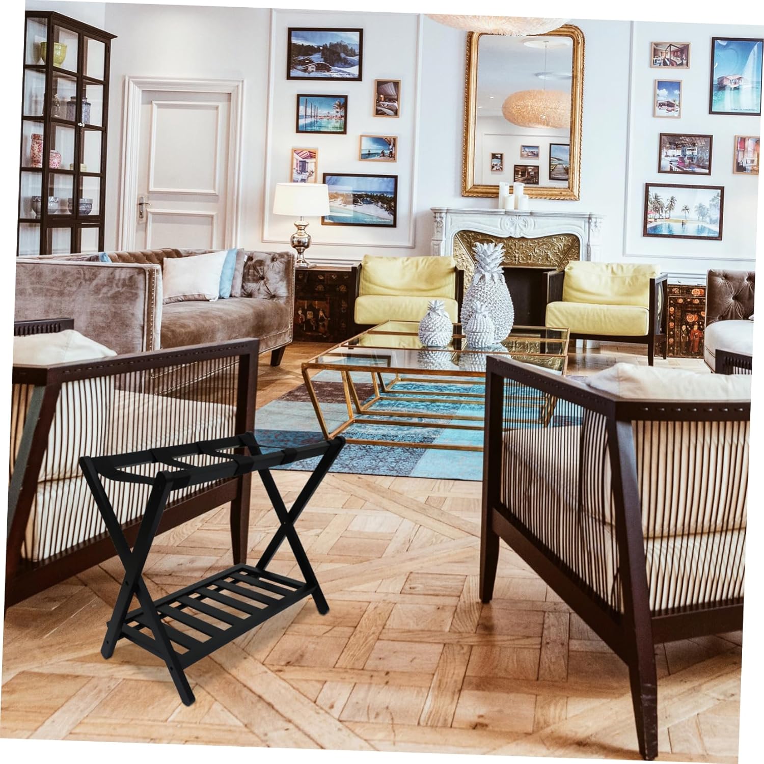 1Pc Foldable Solid Luggage Storage Rack Multi Household Organizer for Plants Shoes and More Design for Use