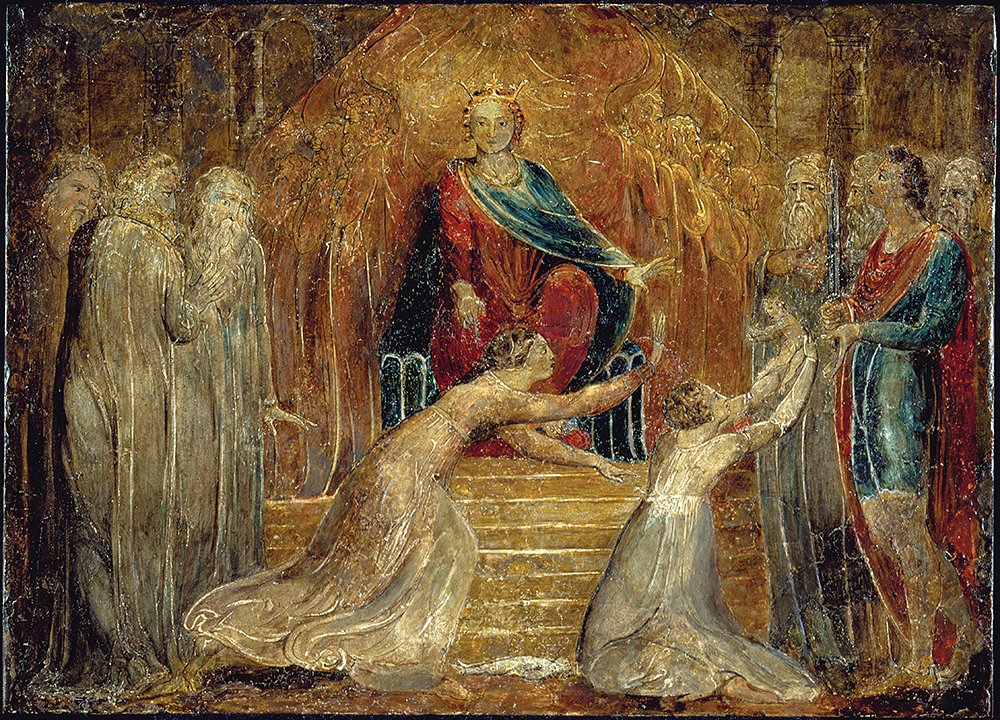 Affiche encadrée The Judgment of Solomon William Blake grand format mat luxe