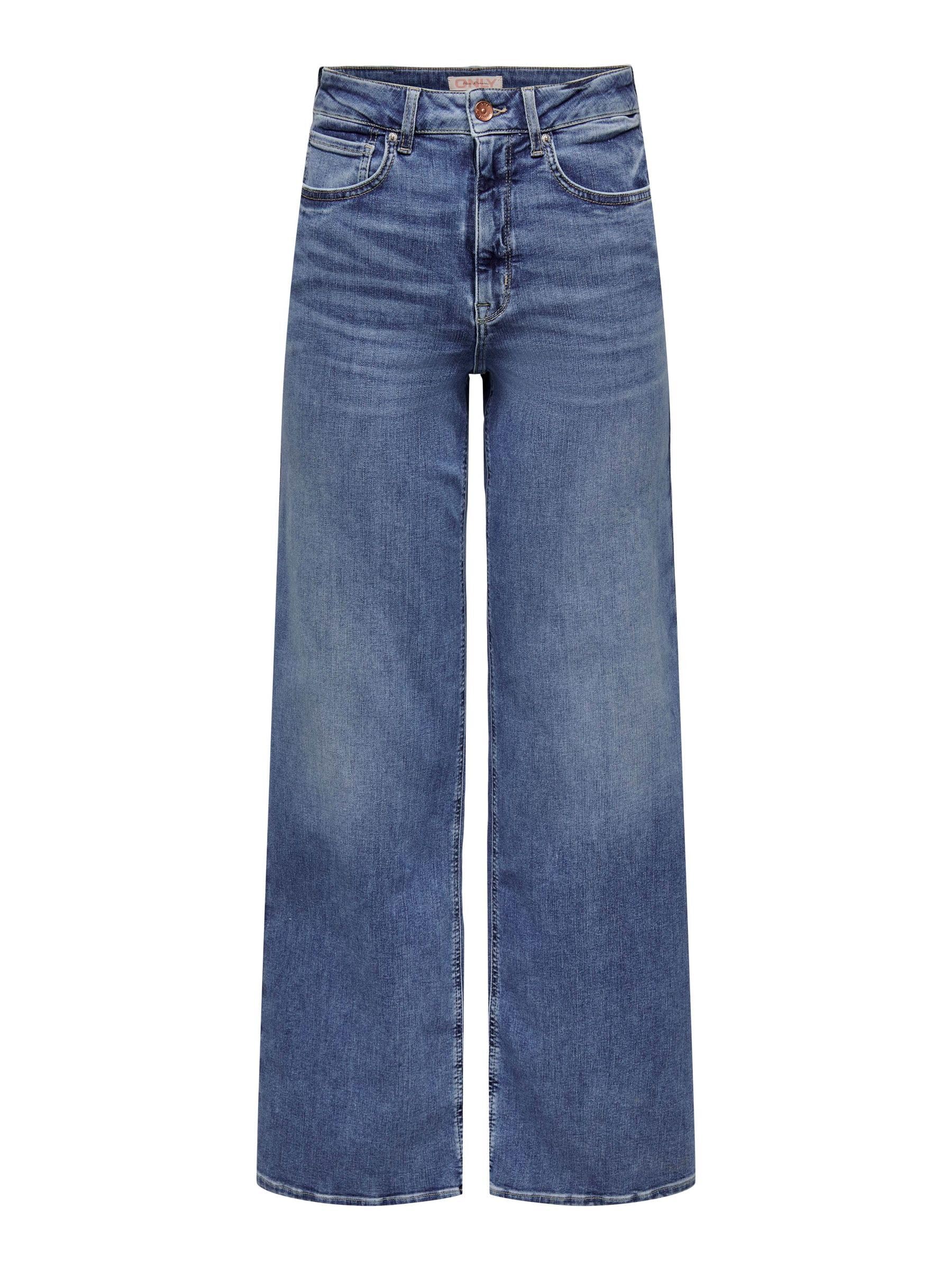 ONLY Women's ONLMADISON Blush HW Wide DNM CRO372 NOOS ONLMADISON Blush HW Wide DNM CRO372 NOOS, Medium Blue Denim - Image 3