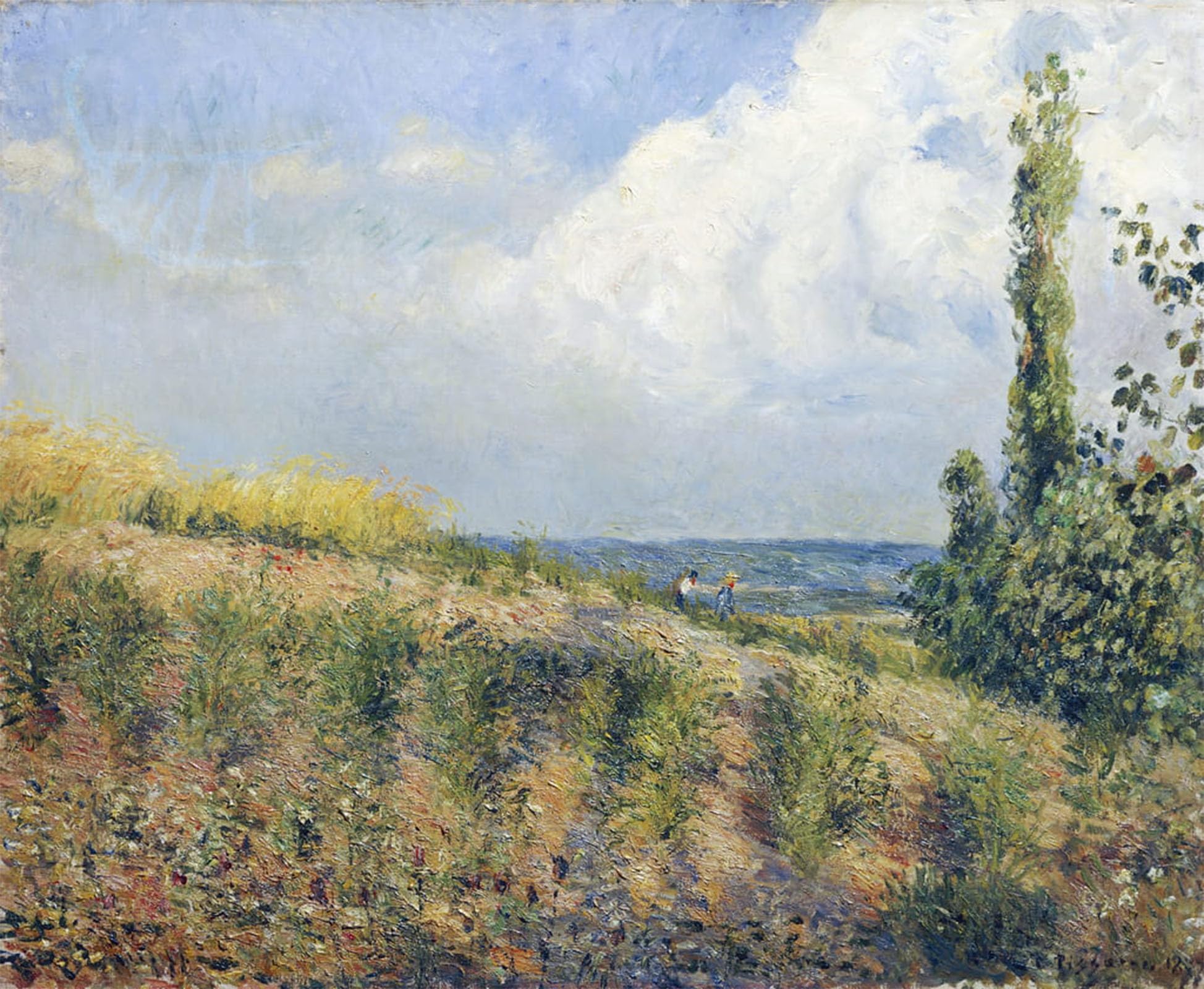 ARTXLXXBN Famous Print Painting Colorful Art Print the Approaching Storm by Camille Pissarro Canvas Art Decorations for Home Decor 60x90cm