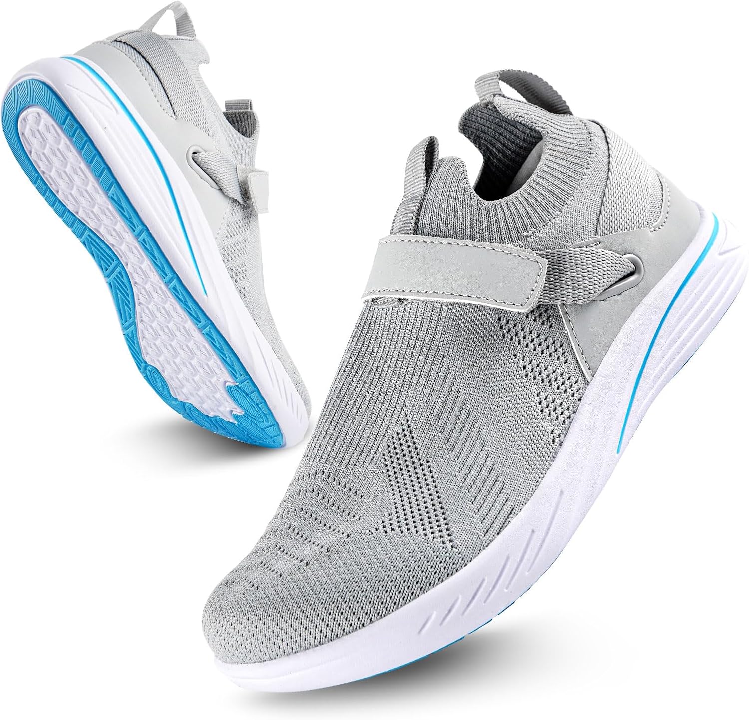 Men's Walking Shoes, Wide Toe Box Breathable Barefoot Shoes, Lightweight Minimalist Slip-On Sneakers for Men