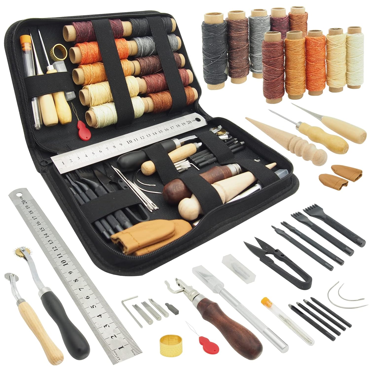 PLANTIONAL Leather Working Tools for Beginners Professional Leather