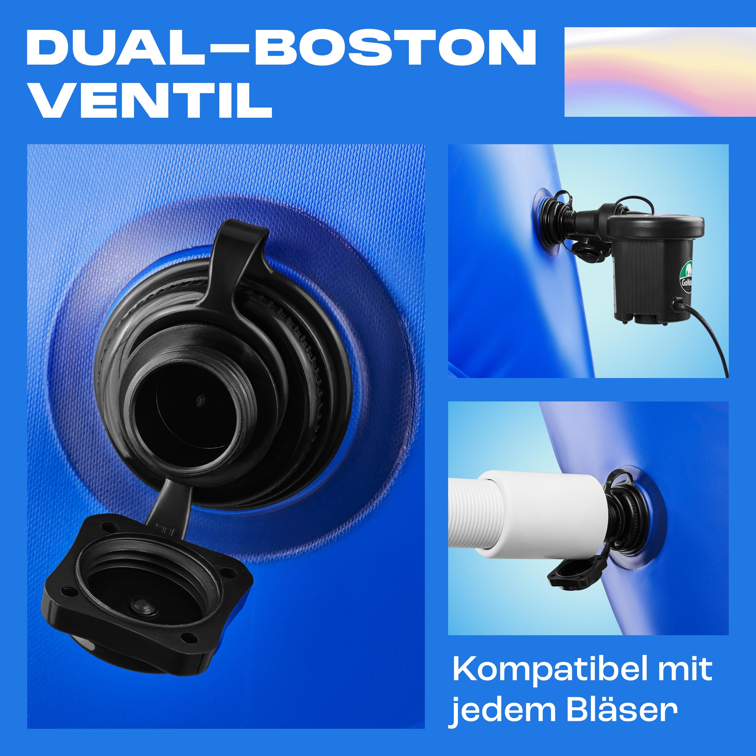Yankee Rundes Poolkissen Winter Ø120 cm | Aufblasbares Pool Luftkissen für Poolabdeckung Winter | rundes, kältebeständiges & reißfestes PVC Schutzkissen zum Überwintern des Pools