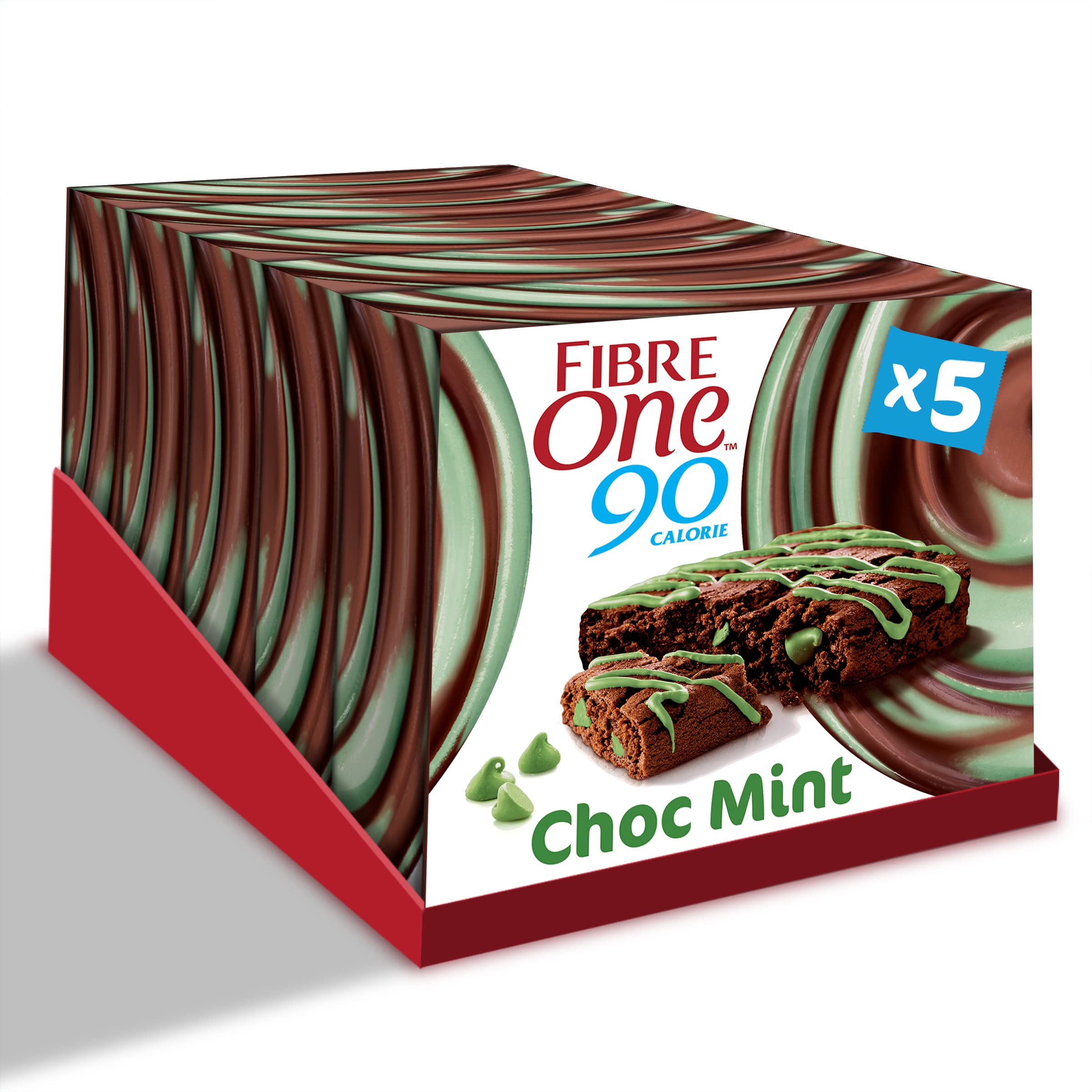 Fibre One Limited Edition 90 Calorie Choc Mint Brownies 5 x 24g (120g) (pack of 5)