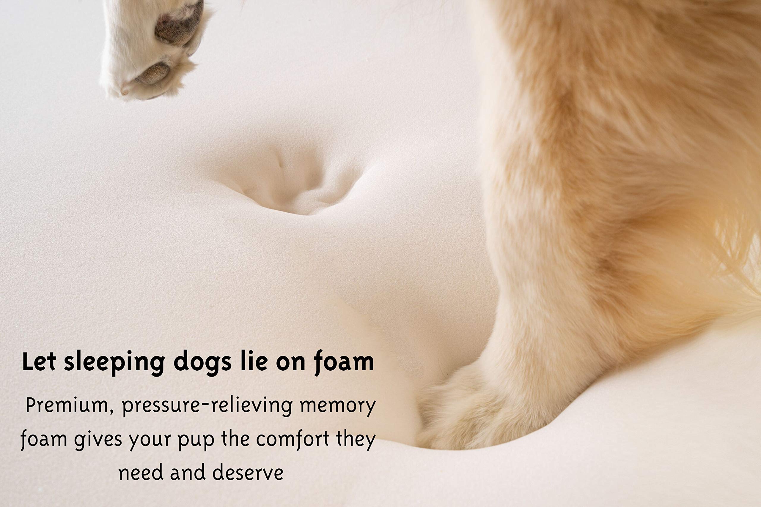 puprug faux fur memory foam orthopedic bed