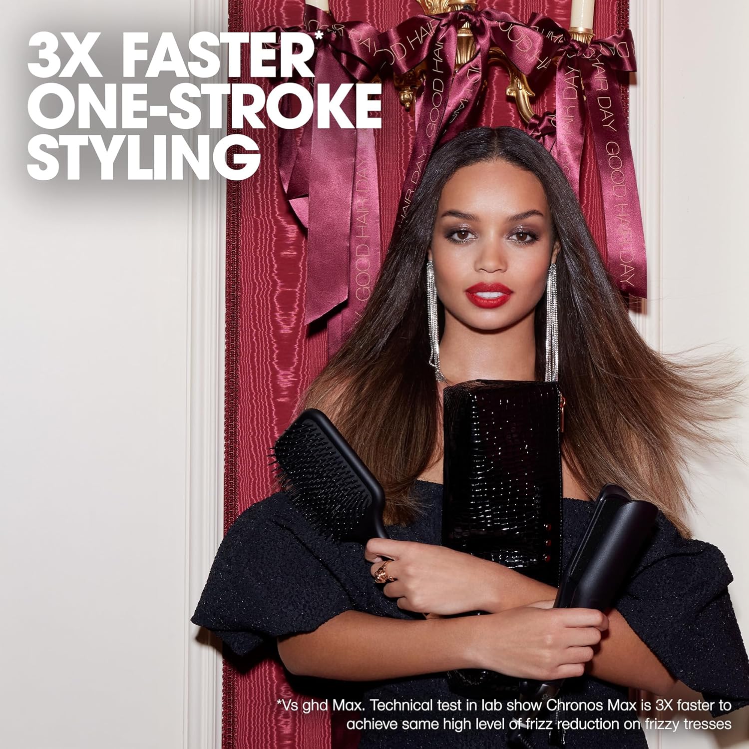 ghd Chronos & Chronos Max Stylers ― 1" and 2" Professional Flat Iron Hair Straighteners Last 24hrs | 85% More Shine, 2X Less Frizz, No Heat Damage