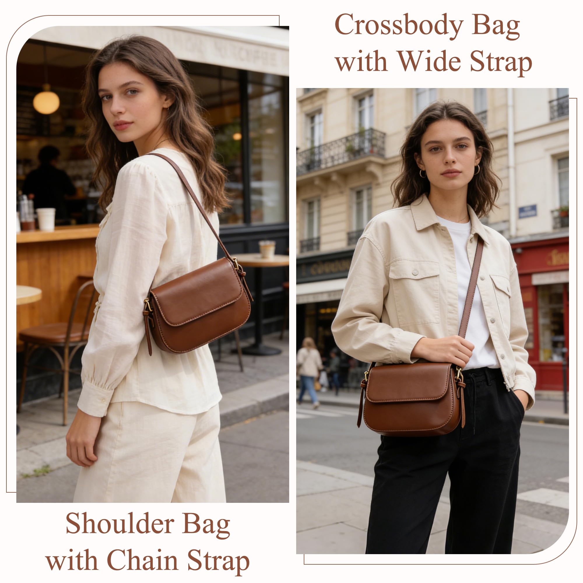 Borsa Donna Tracolla Elegante in Pelle Sintetica – Borsa a Spalla Borsetta a Mano Nera Moda con Tracolla Regolabile per Ufficio, Shopping, Serata