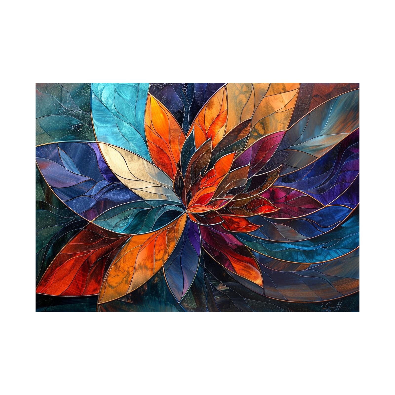 Toile murale abstraite de qualité supérieure 80 x 120 cm