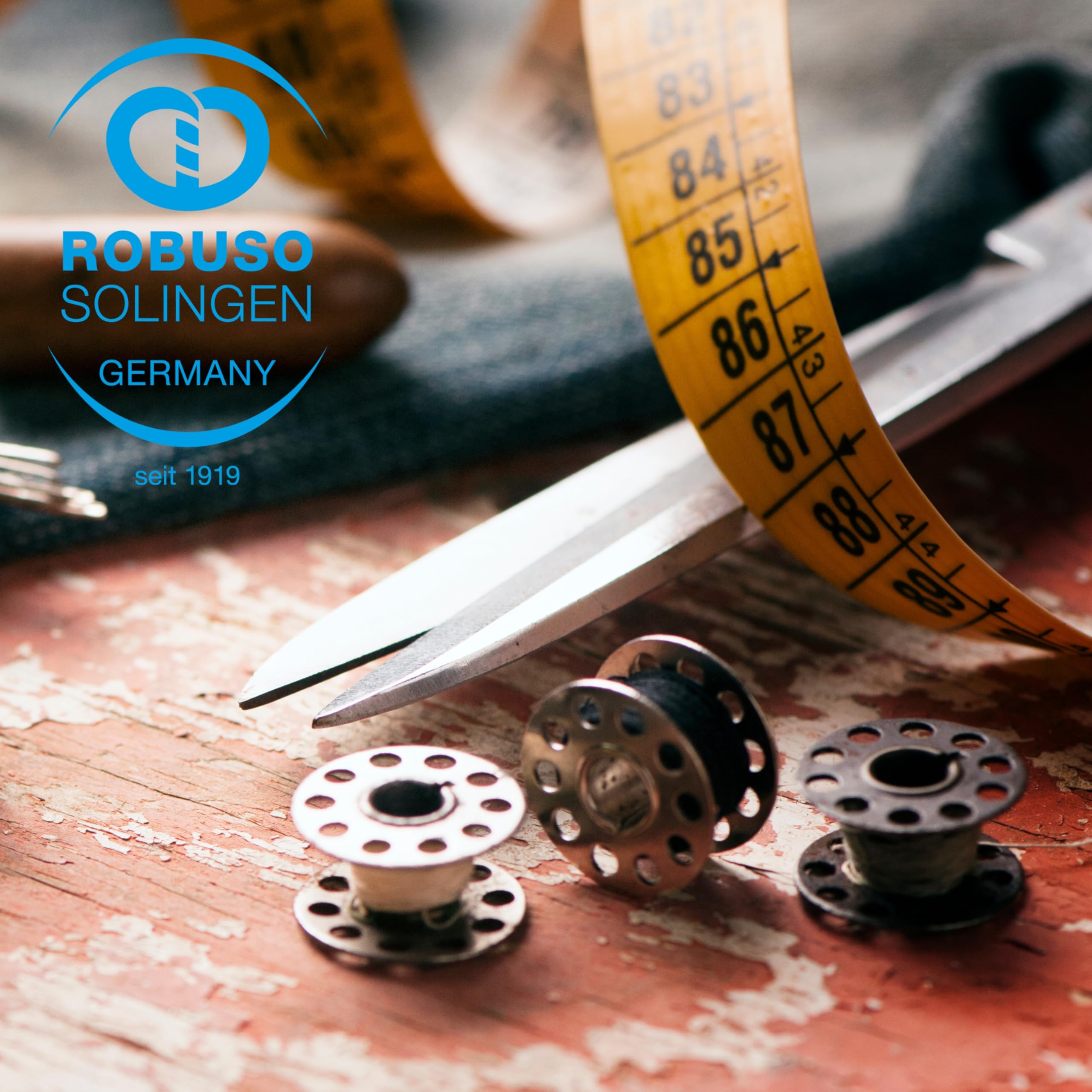 ROBUSO KAI 7205 Schneiderschere | Kleine Stoffschere für die Frauenhand | High-Tech Schere aus Japan | 21,0 cm - 8,0" | Edelstahl Rostfrei | Vollgummierte Griffe