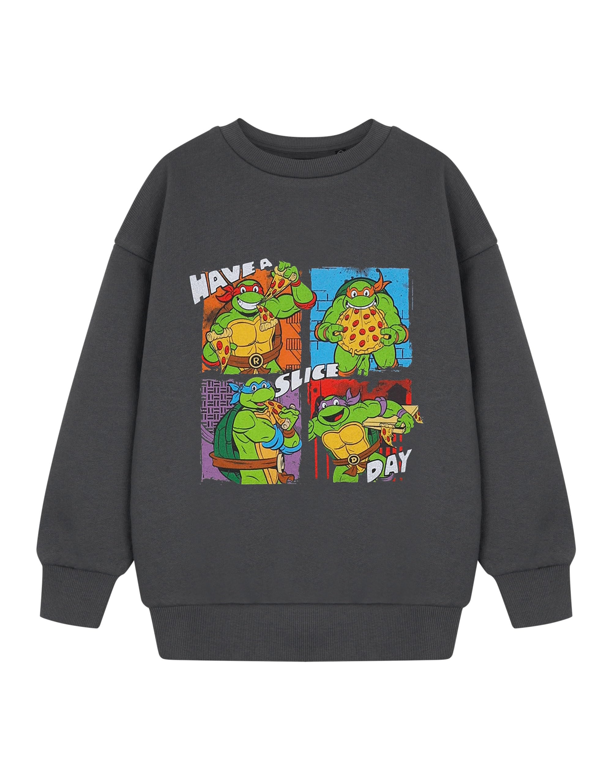 Vanilla Underground Boys Grey Teenage Mutant Ninja Turtles Have A Slice Day Sweatshirt - 9-10 Years