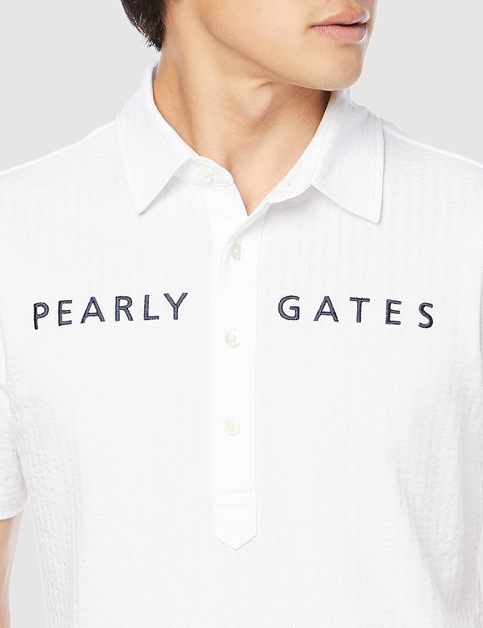 パーリーゲイツ　ポロシャツ　サイズ４（M）　半袖 Amazon | [パーリーゲイツ] 半袖 ポロシャツ (ニットサッカー) / 053