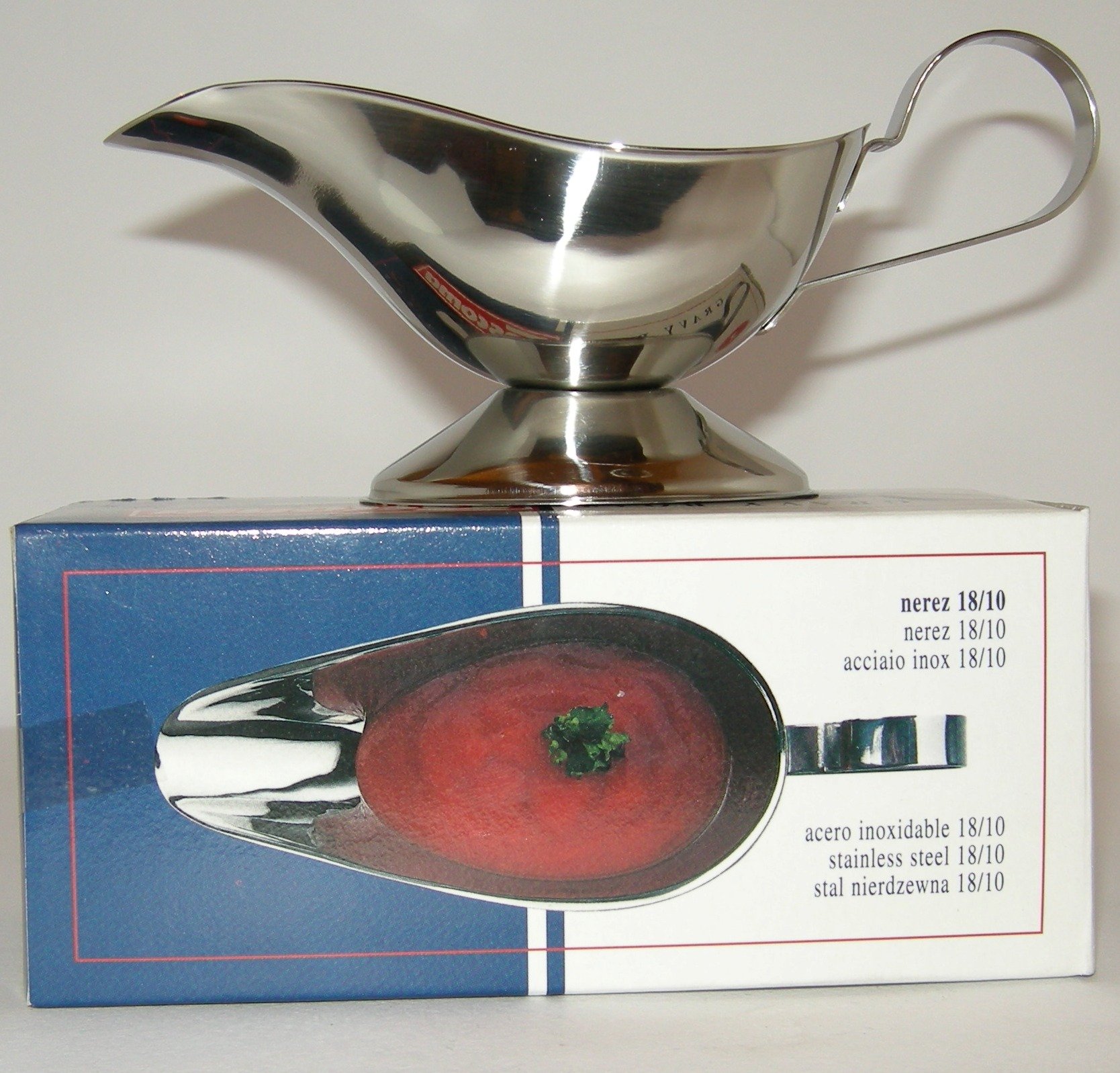 Kitchencookshop Stainless Steel Gravy Boat 4052, 11x6cm 4cm Deep