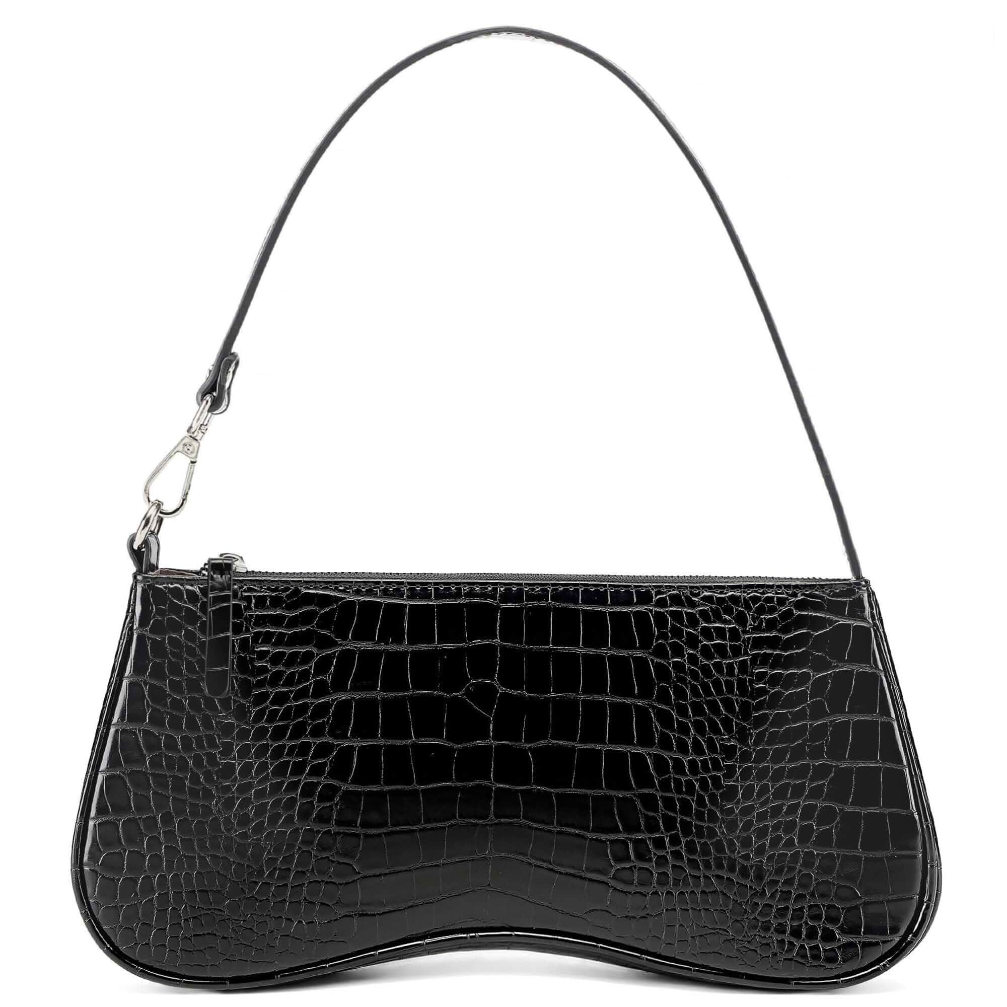 Crocodile Shoulder Bag for Women Trendy Purse Cute Going Out Bag Faux Leather Crocodile,Smooth Zipper,1 Interior Zipper Pocket,1 Slot Pocket,Stylish Going Out for Fall