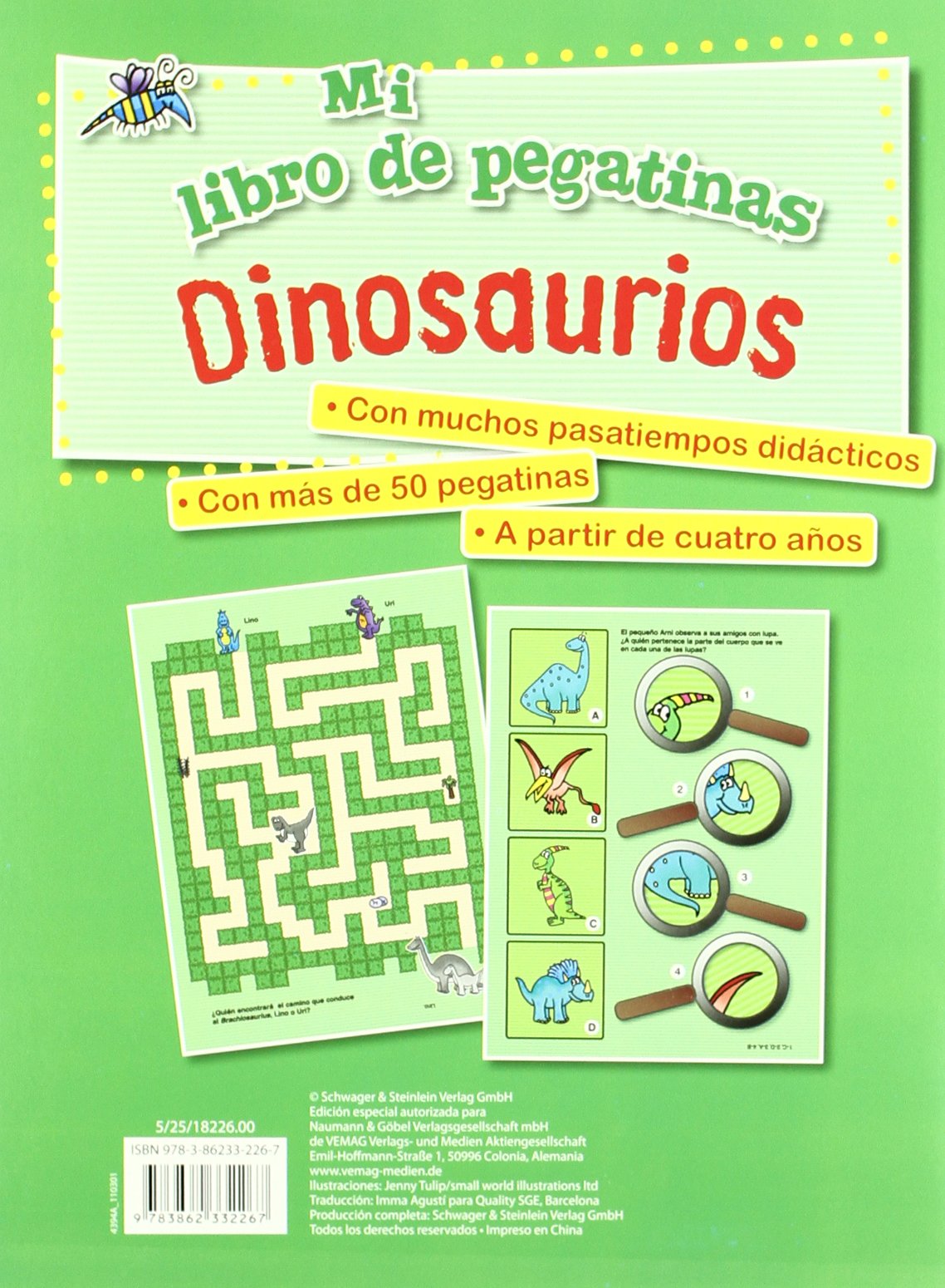 Mein Stickerbuch Dinosaurier: Mit über 40 farbigen Stickern: Viele lustige Lernrätsel