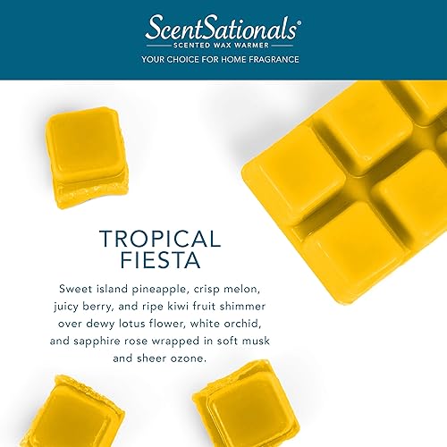 Miniatura 2 de Scentsationals Cubos de cera perfumada Fiesta tropical Paquete de cera de fragancia para derretir el hogar, calentador eléctrico para el hogar,