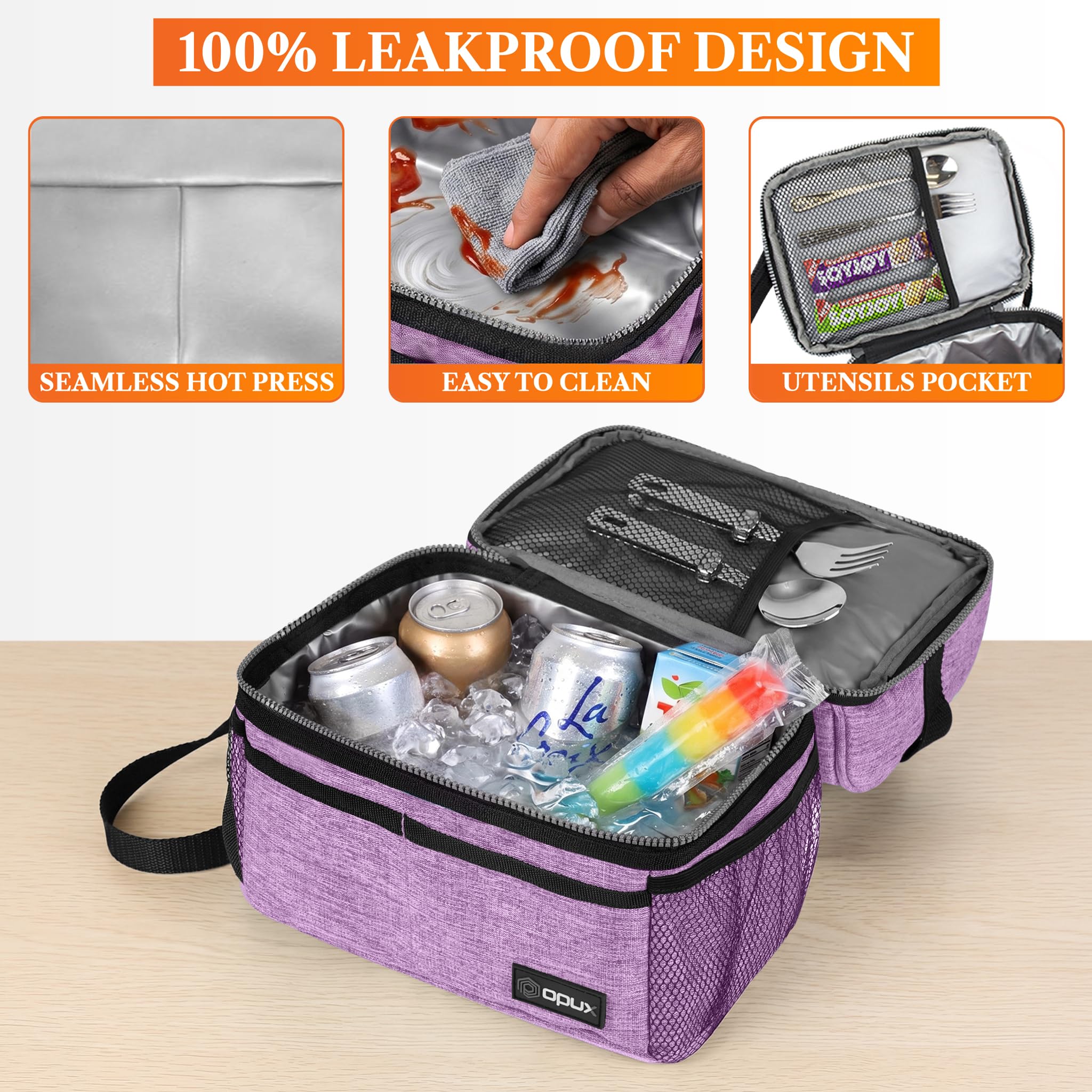 Amazon.com: OPUX Insulated Lunch Bag for Women Men, Double Decker