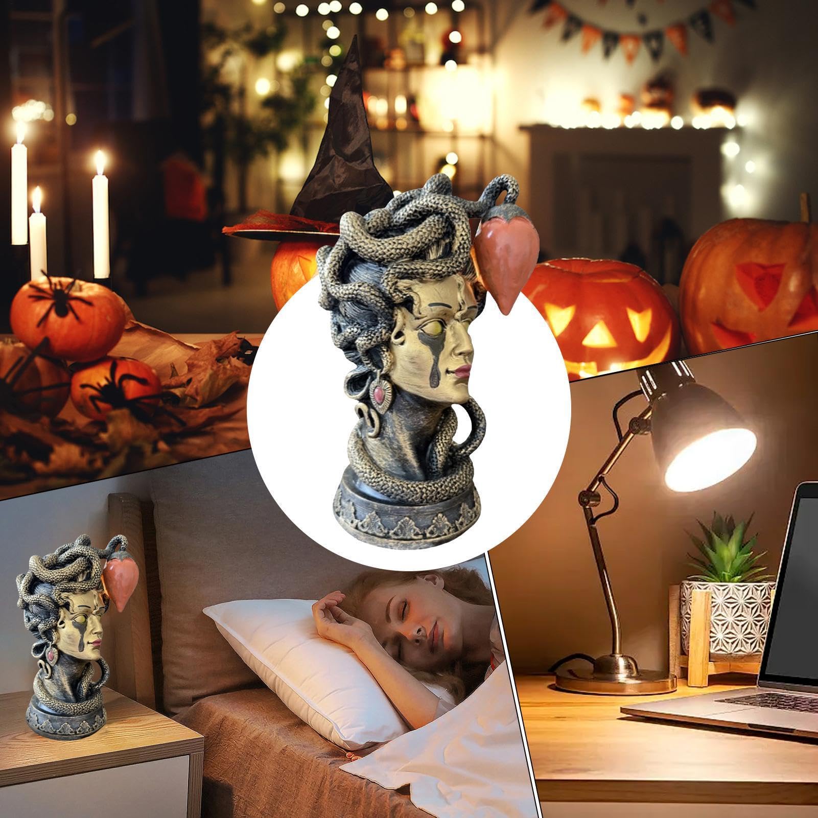 Lampe de Table, Lampe de Table Buste, Gothique Mythique