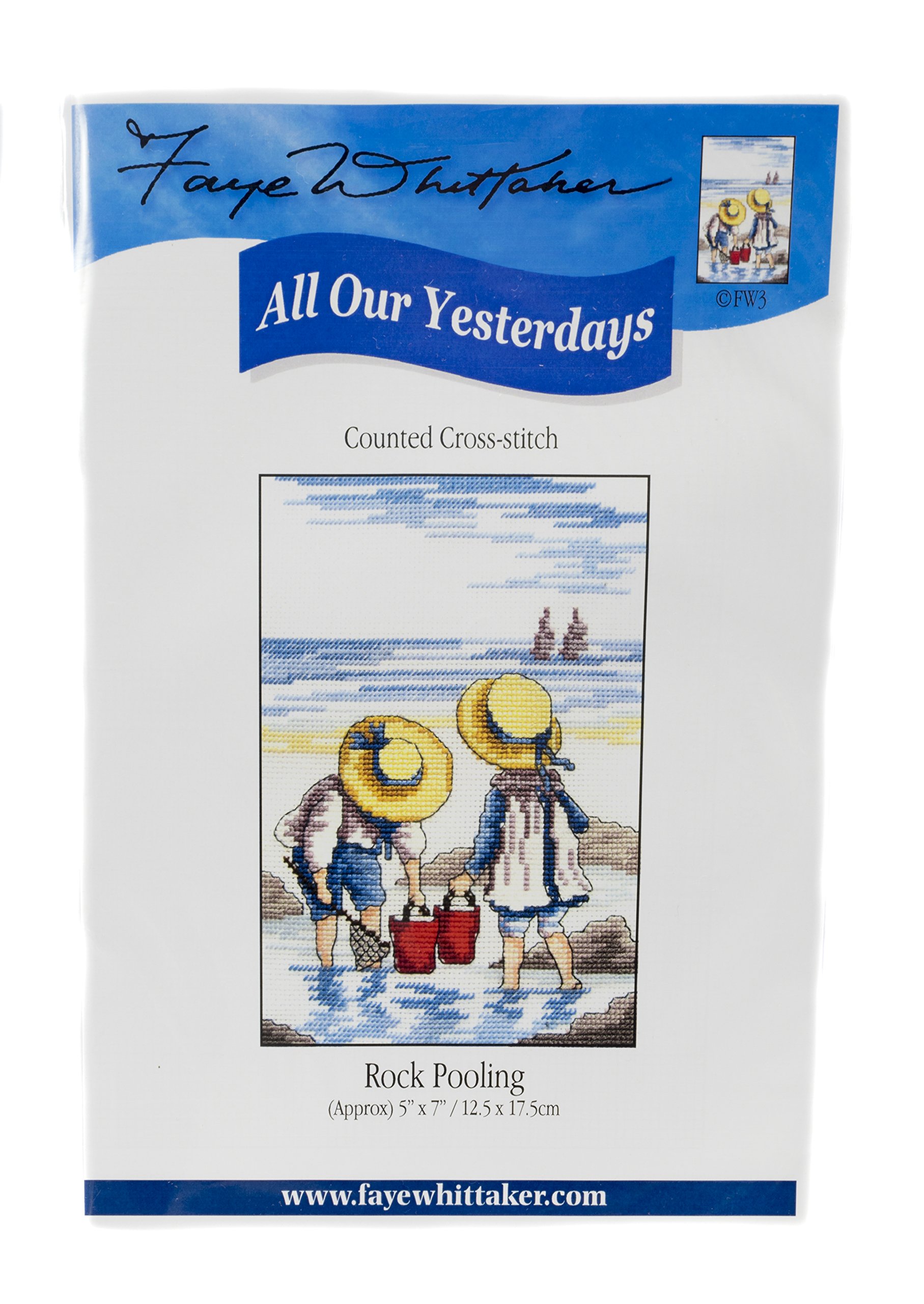 Faye Whittaker "All Our Yesterdays Rock Pooling Cross Stitch Kit, Range, Mixed