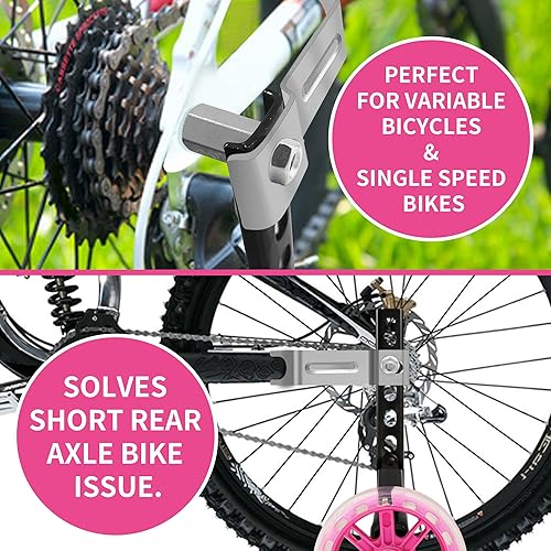 Miniatura 3 de Ruedas de entrenamiento con ruedas silenciosas intermitentes para bicicletas infantiles, compatibles con bicicletas variables para niños de 12, 14,