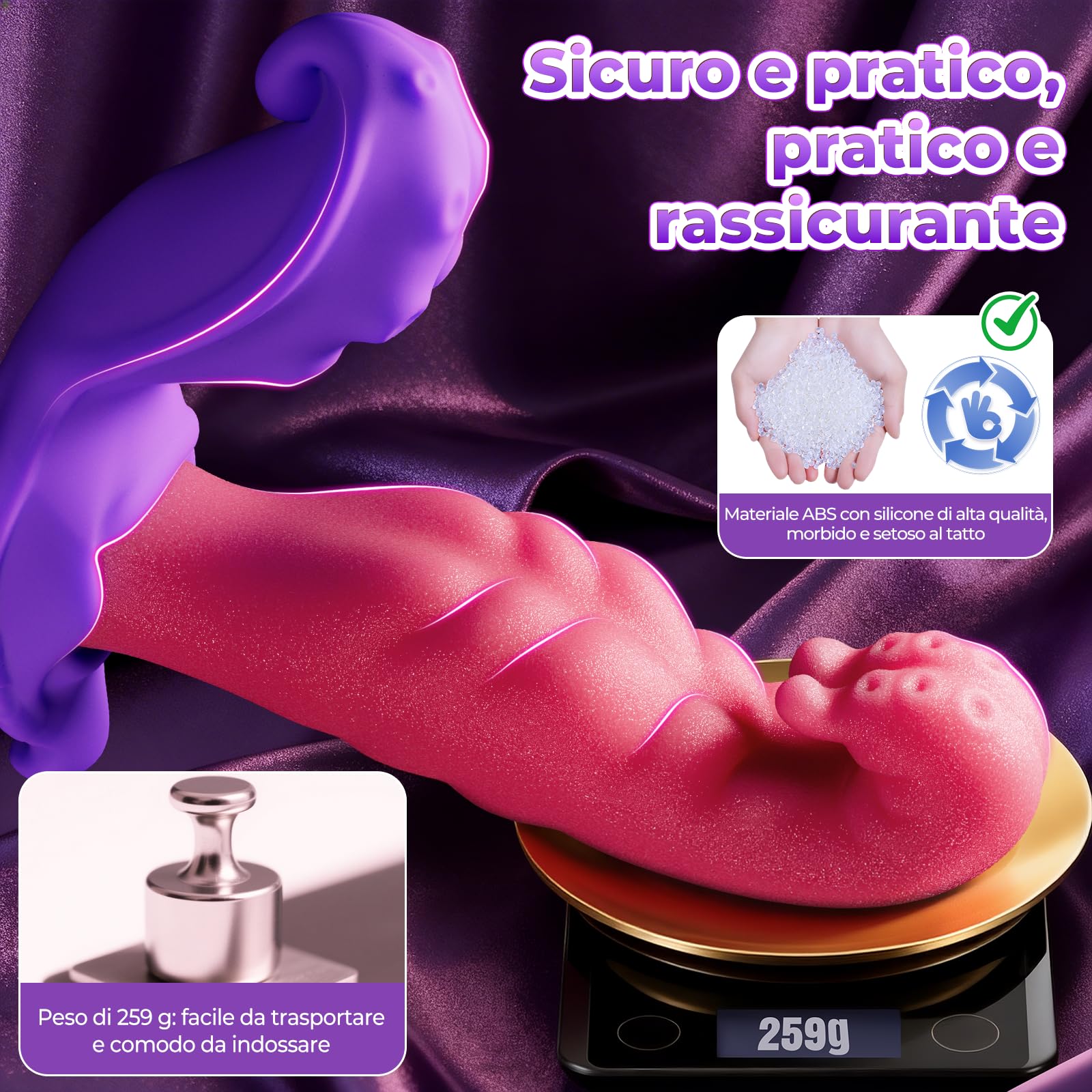 Vibratore per Masturbatore Uomo, Stimolazione Prostatica per Uomini con 5 Funzioni di Urto Peristaltico e 8 Vibrazioni, Plug Anale Dilatatore Donna, Vibratore Anale per Uomini e Coppie Sex Toys