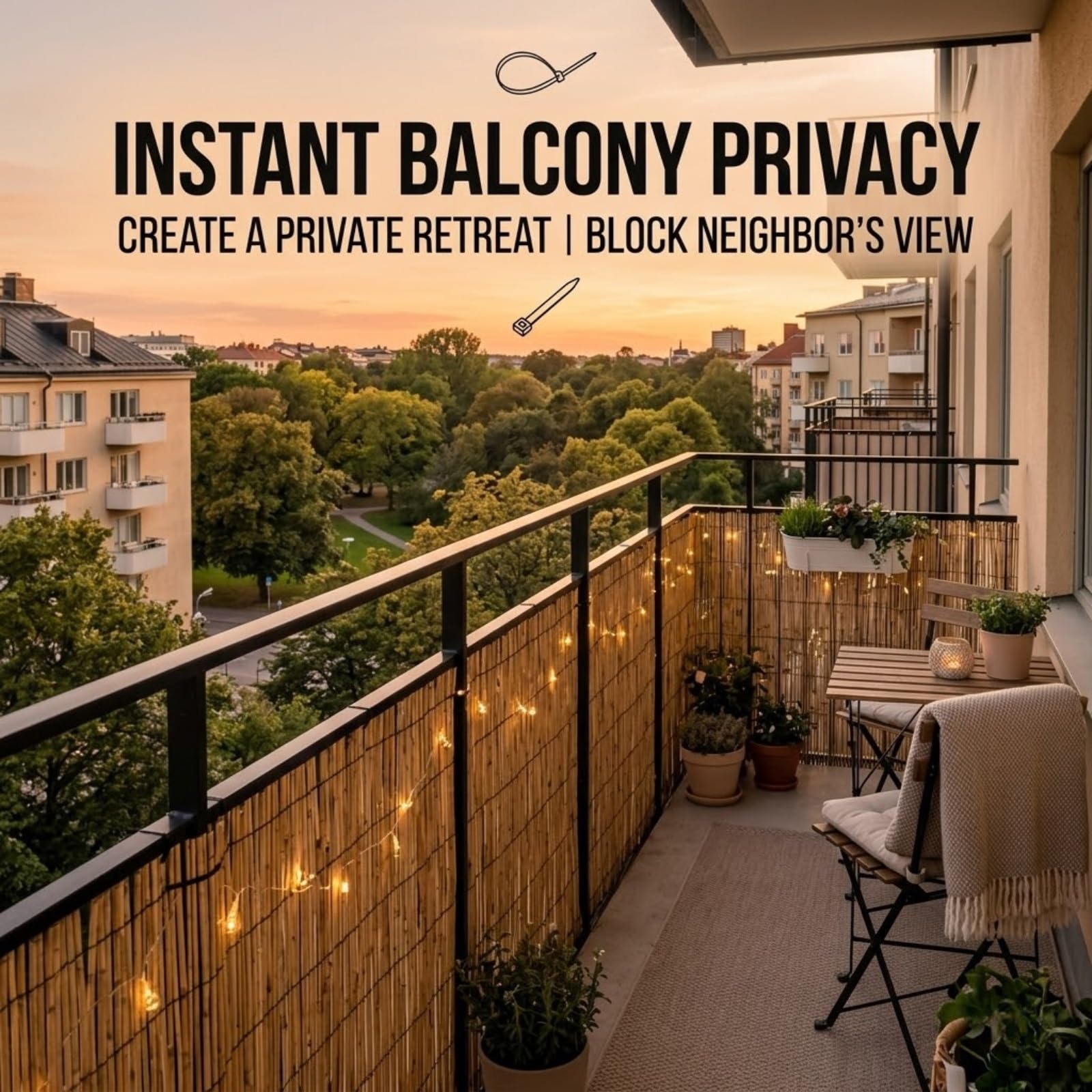 Canisse en Roseau Naturel Brise Vue Roseau Canisse en Roseau pour Jardin Terrasse Balcon Protection Intimité Occultant Pare-Soleil Naturel Écologique Facile à Installer(Brun,61x1524cm(2x50ft))