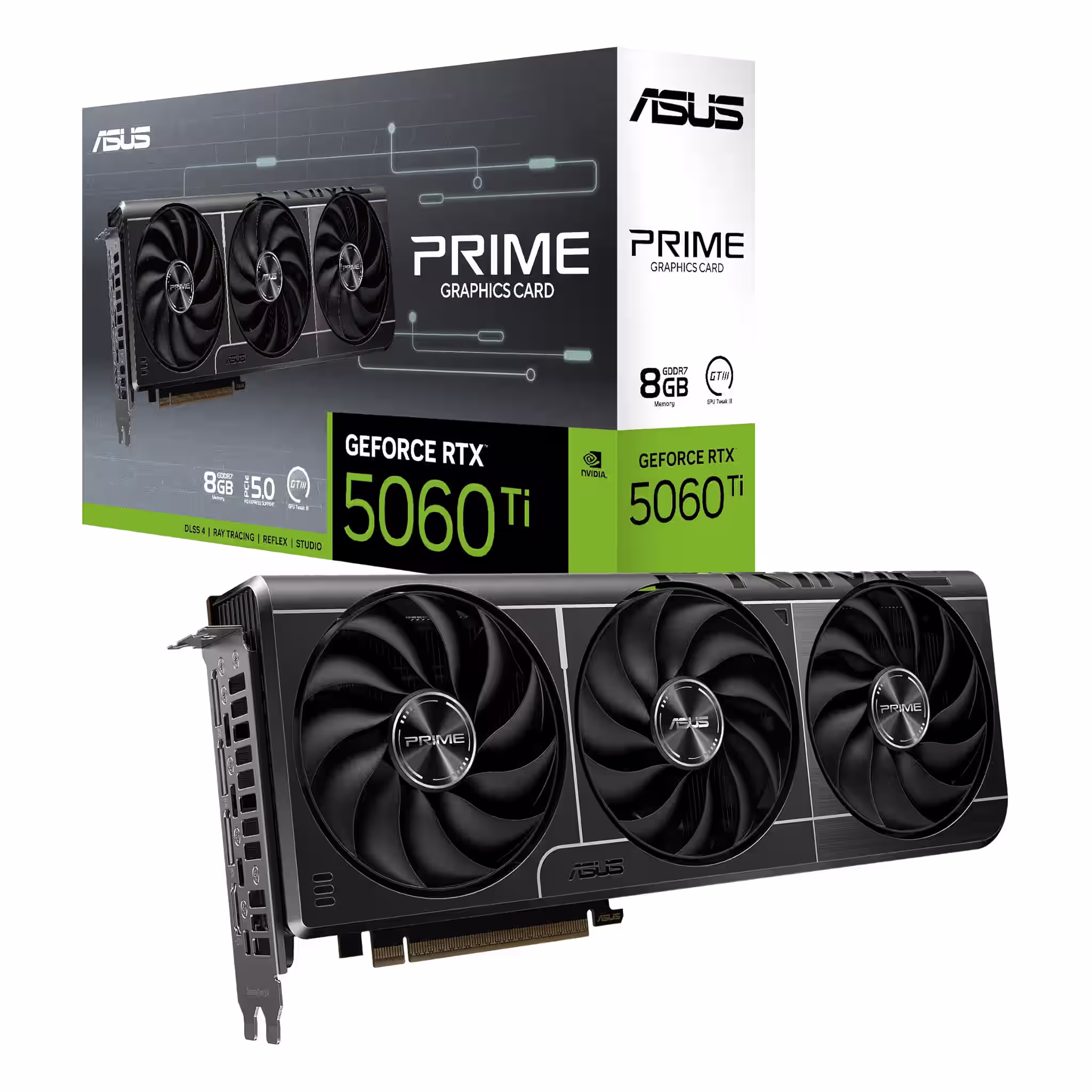 ASUS Prime GeForce RTX 5060 TI GDDR7 Gaming Grafikkarte Schwarz 90YV0MP1-M0NA00