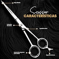 Vista 3 de Tijeras de corte de pelo profesionales (6.5-pulgadas), acero inoxidable templado hielo reforzada con cromo para resistir el óxido, por Utopia Care