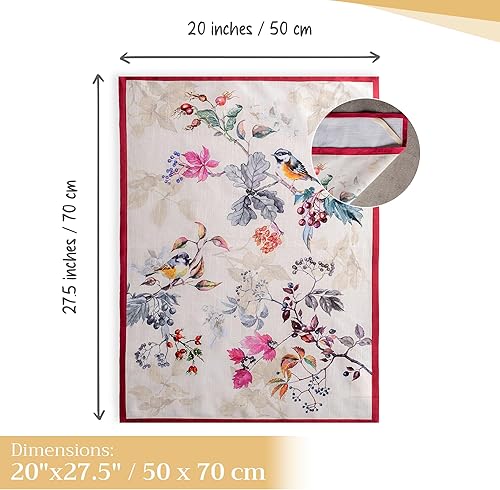 Miniatura 4 de Maison d' Hermine - Juego de 3 paños multiuso suave y absorbente 100 % de algodón para el bar, la cocina, el Día de Gracias o de Navidad colección