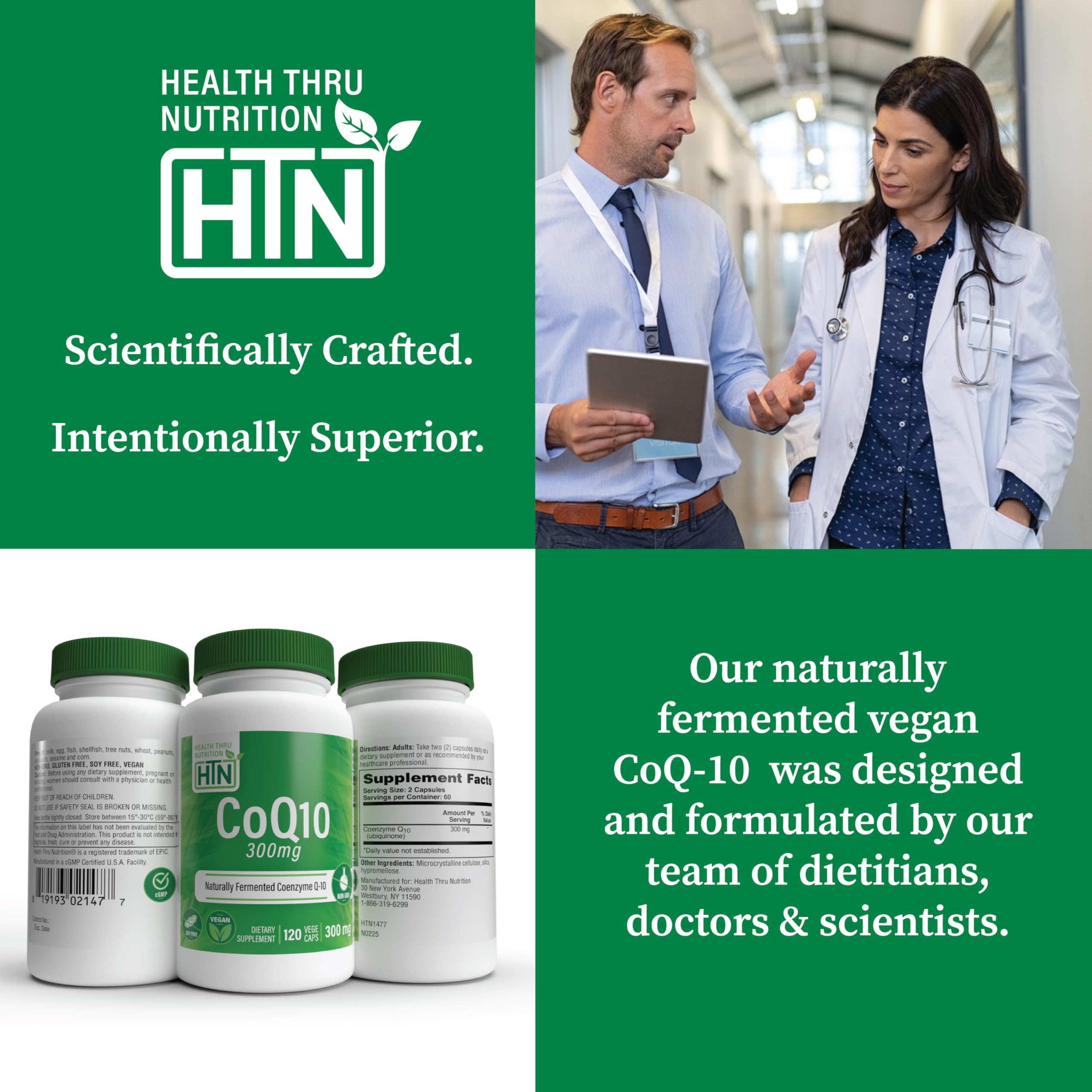 Health Thru Nutrition CoQ-10 300mg - 120 Capsules | High-Potency Ubiquinone Coenzyme Q10 | Supports Cellular Energy & Antioxidant Protection | Non-GMO, Soy-Free, Vegan, Gluten-Free — Amazon image 5