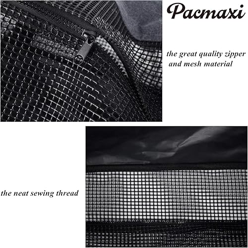 Miniatura 6 de PACMAXI Bolsa de lona de buceo de malla, bolsas de playa grandes plegables y bolsas con cremallera, equipo de buceo y esnórquel y bolsa de equipo