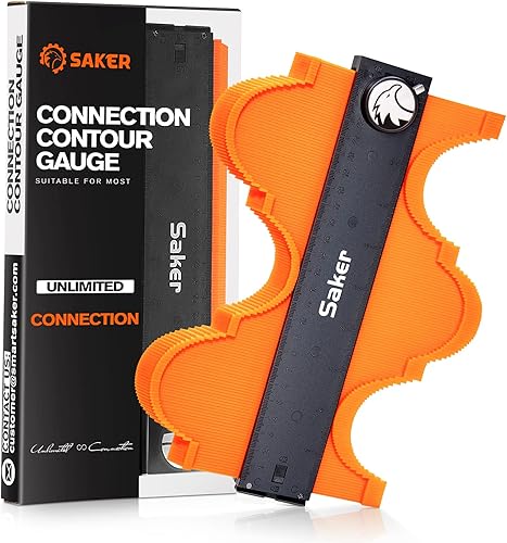 Vista 52 de Saker Herramienta para medir y duplicar contornos, bloqueo a 10 pulgadas, ajustable y precisa, ideal para duplicar formas irregulares en trabajos