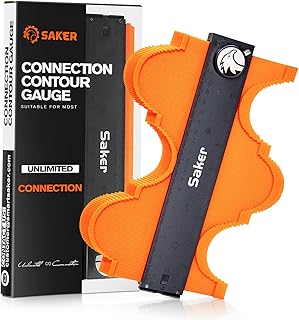 Saker Contour Gauge Profile Tool- Adjustable Lock-Precisely Copy Irregular Shape Duplicator (Unlimited Connection)
