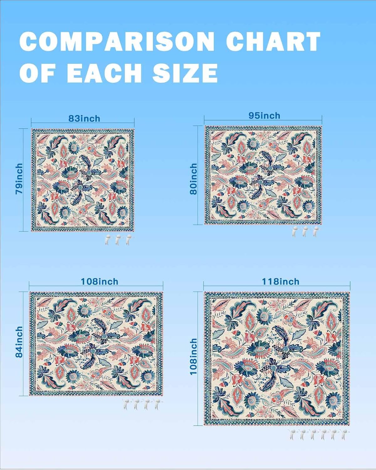 Abstract Paisley Flower Leaves Texture Beach Blanket Waterproof Sandproof Outdoor Picnic Mat 83"x79" Seamless Retro Floral Art Lightweight Large Beach Blankets with 4 Stake & 4 Corner Pockets