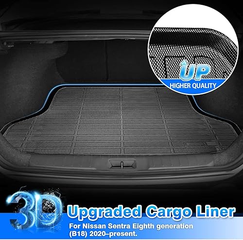 Miniatura 2 de Cartist Ajuste personalizado para revestimiento de carga Nissan Sentra 2020 2021 2022 2022 2023 2024 Accesorios para todo tipo de clima, alfombrilla