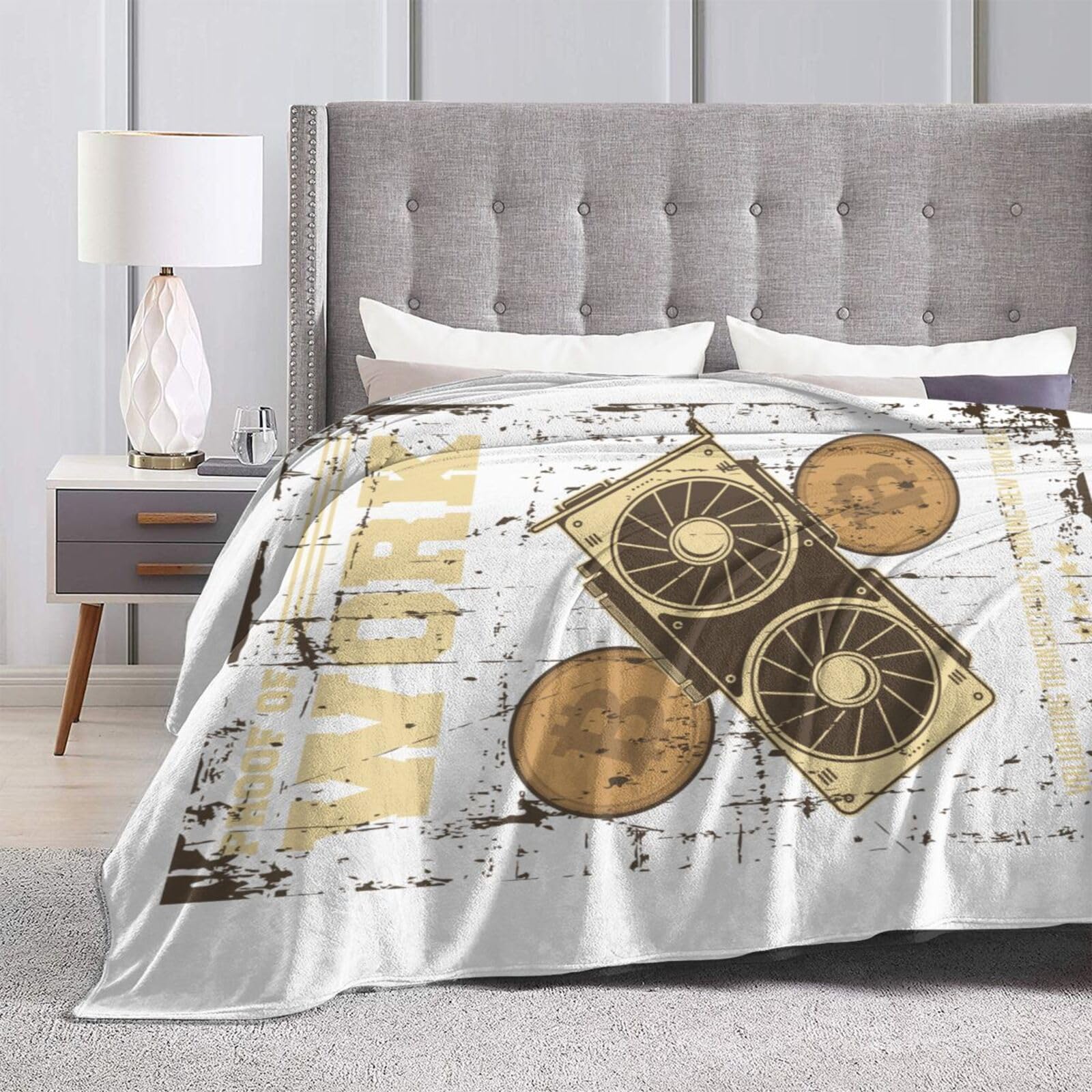 Amazon.com: Crypto Cryptocurrency Bitcoin Throw Blanket 50