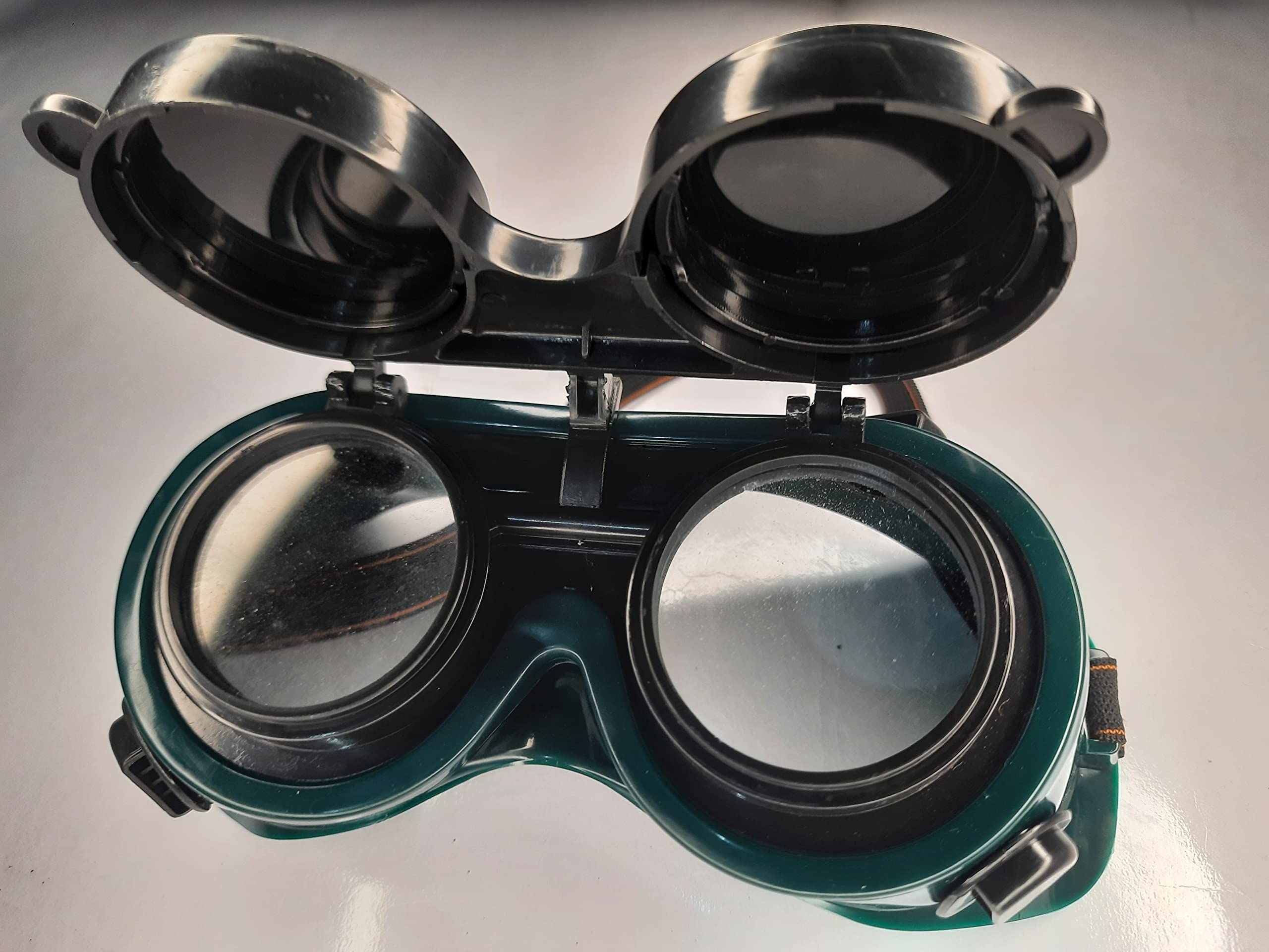 Welding Eye Safety Glasses Black And Transparent White for Eye Safety in Welding,Moulding and Spark protection or direct Hit From Micromaterials.Pack Of 2.