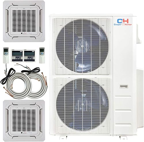 Doble 2 zonas 18000 24000 sin conductos, mini casete de techo dividido bomba de calor serie Multi Sophia