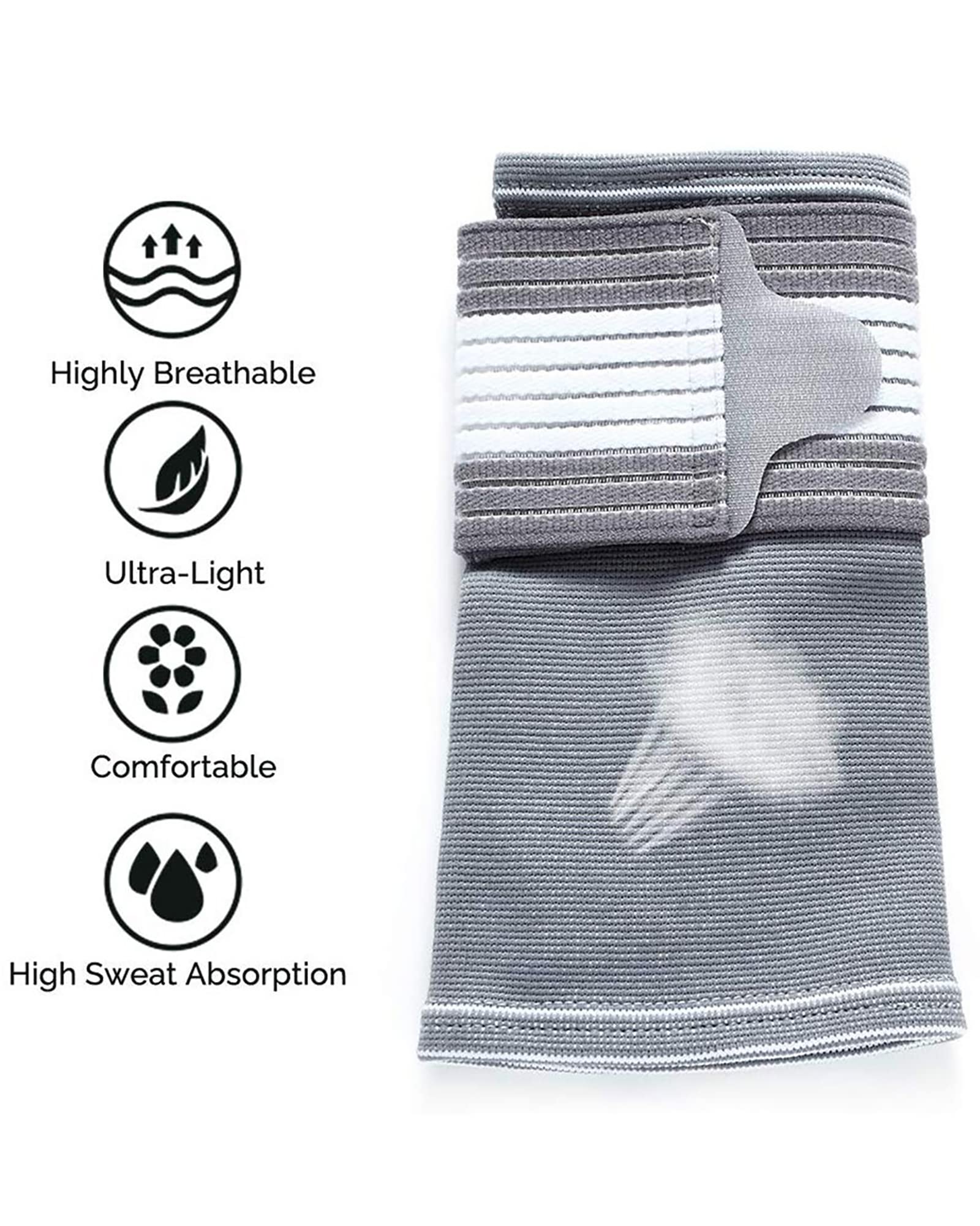 Codera deportiva Mangas de compresión Codera antideslizante Soportes Protector de fitness para codo de tenista, codo de golfista, artritis, tendinitis, M (M)