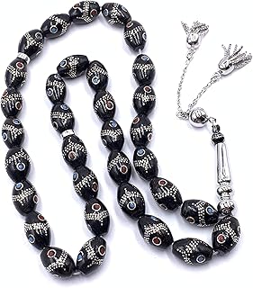 BLACKCORAL ROSARY HANDMADE WITH SILVER