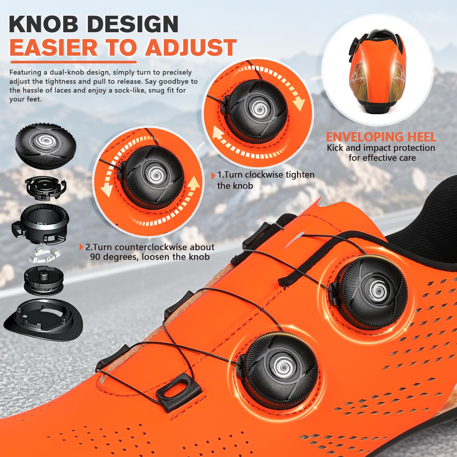 Strada Scarpe da Ciclismo, Uomo Donna Scarpes da Bici Professionali, Sneakers da Ginnastica per Bicycle da Esterno PRO Unisex Compatibili con Tutti i Modelli SPD-SL e Look