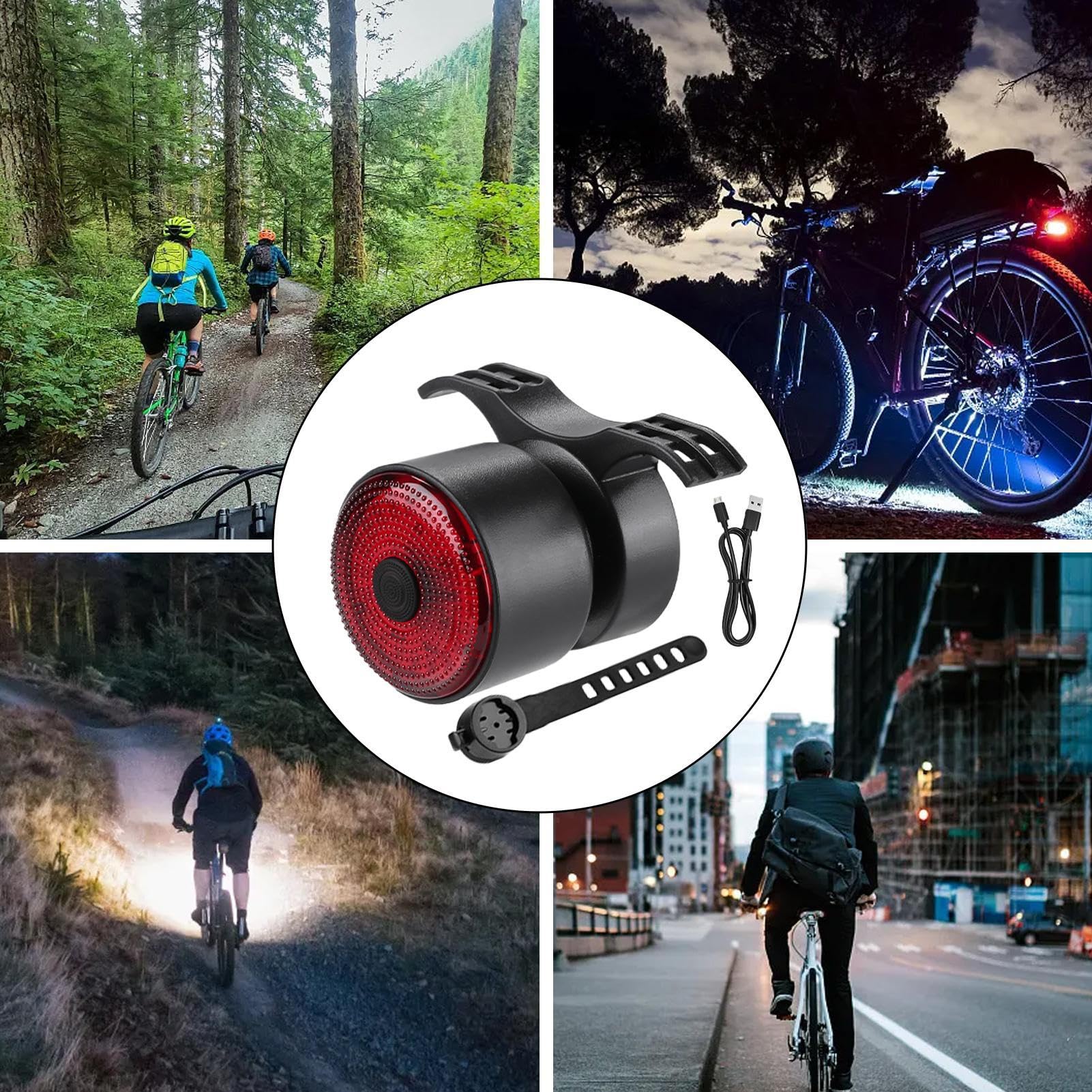 Luce posteriore bici Luce di sicurezza ricaricabile | Luce posteriore bici da strada e mountain bike Per adulti, ragazzi, ragazze, attività all'aperto