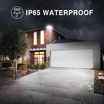 Onforu 150W Flood Lights Outdoor, 15000LM Brightness LED Light Outside, IP65 Waterproof LED Exterior Floodlight with 3 Adjustable Heads, 6500K White Outdoor Security Light for Yard Garage Eave