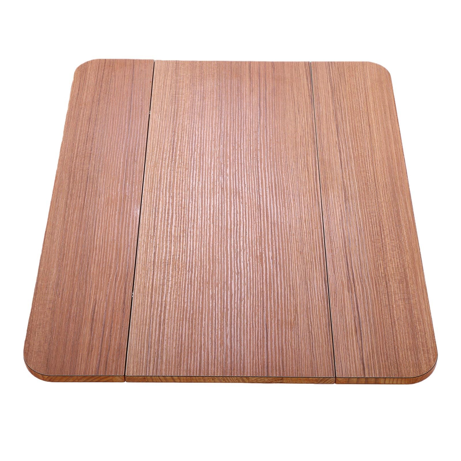 Akozon Tavolo Marino Pieghevole da Tavolo in Legno Massello per, per Barche, 595x480 Mm