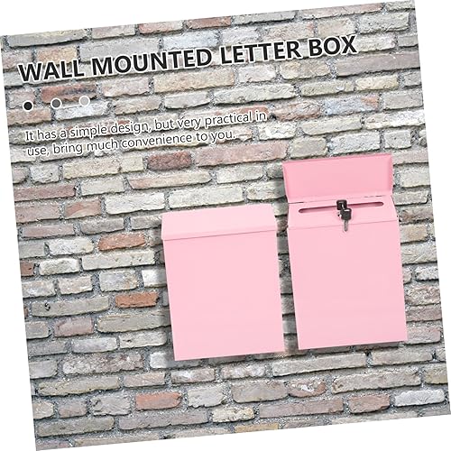 Miniatura 7 de DOITOOL Buzón de correo con caja de seguridad, buzón de pared Buzón de oficina Accesorios de cubierta Soporte de correo de pared, buzón de
