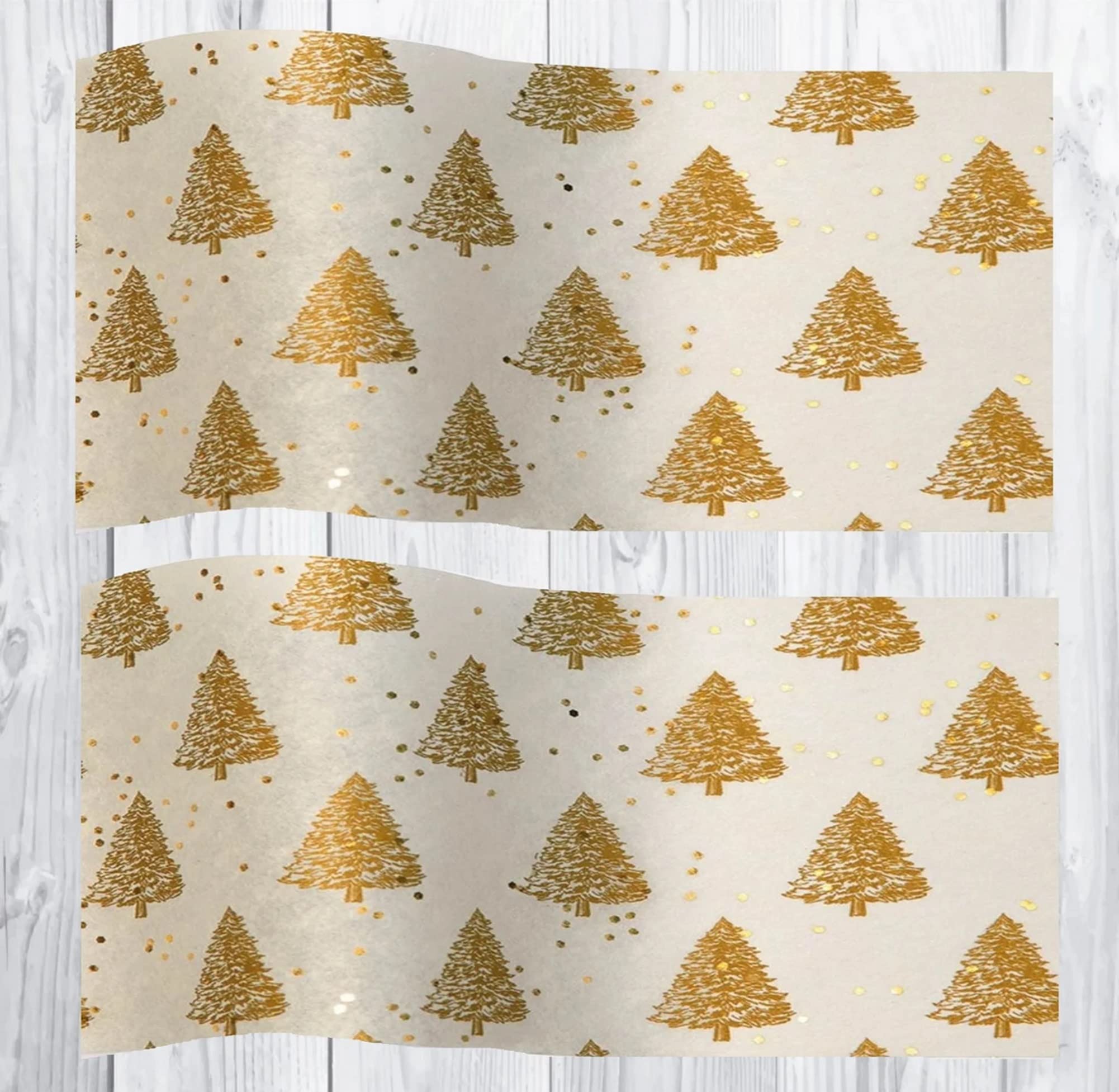 Gold Tree's Christmas Festive Tissue Paper Wrap - Large Gift Wrapping Sheets 50X75cm (20 Sheets, )