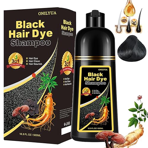 Champú de color castaño rubio - Champú de tinte para cabello castaño instantáneo 3 en 1 para mujeres y hombres, champú marrón a base de hierbas de