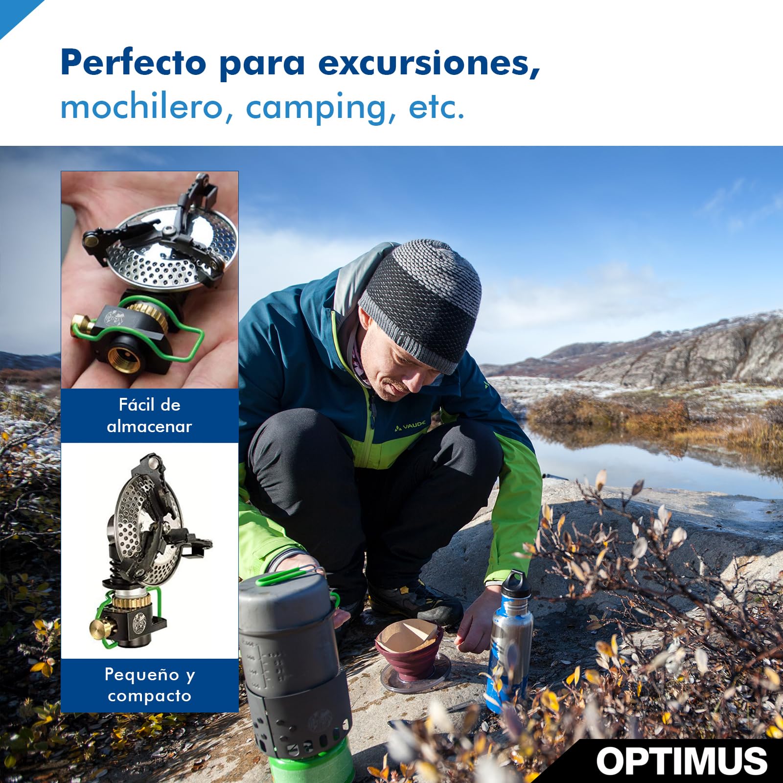Optimus Crux 8019260 - Estufa de gas compacta, 3000W