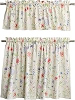 Vista 16 de Maison d' Hermine Juego de cortinas de cocina para ventanas 100% algodón Juego de cenefas de cocina para el hogar [2 niveles (71 cm x 91 cm) y 1