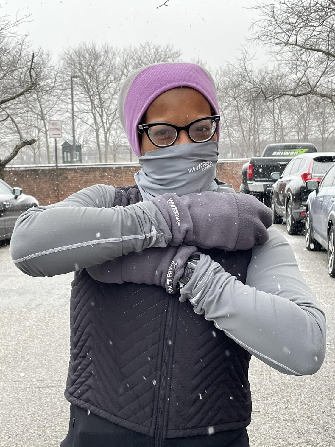 Convertible Running Mittens, Double Velour Polartec Fleece, Thumbless Design with Hand Warmer Pocket, Made in USA